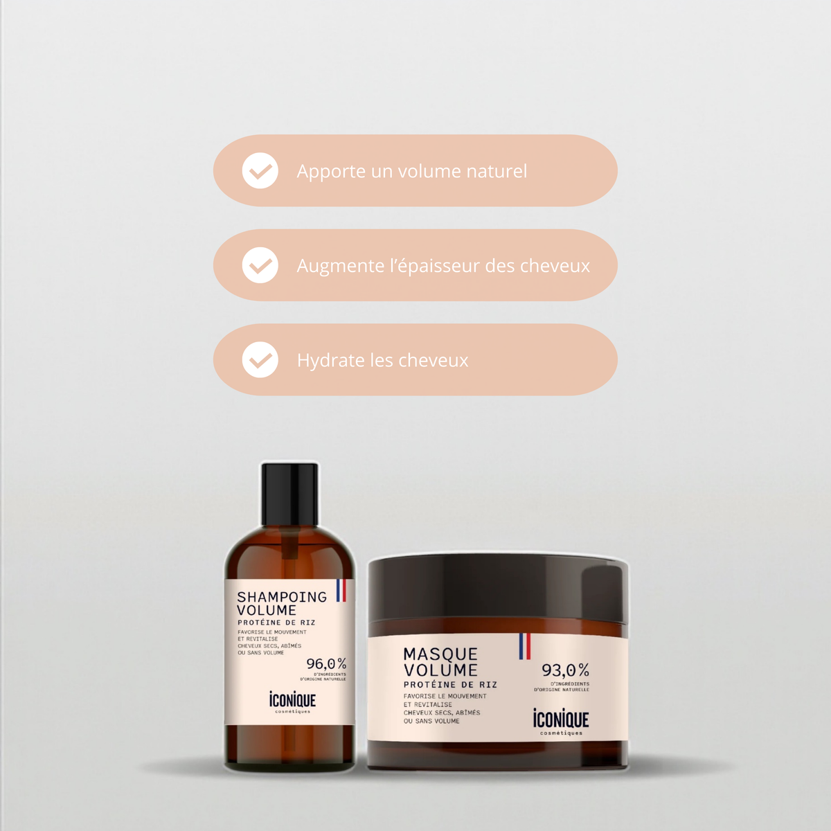 shampoing et soin cheveux manque de volume