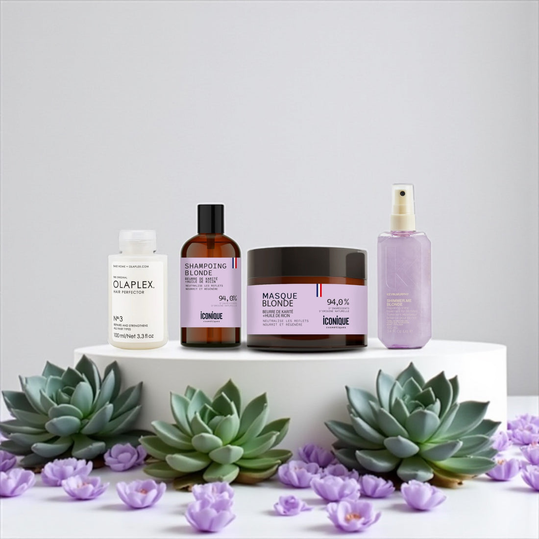 Routine cheveux blonds