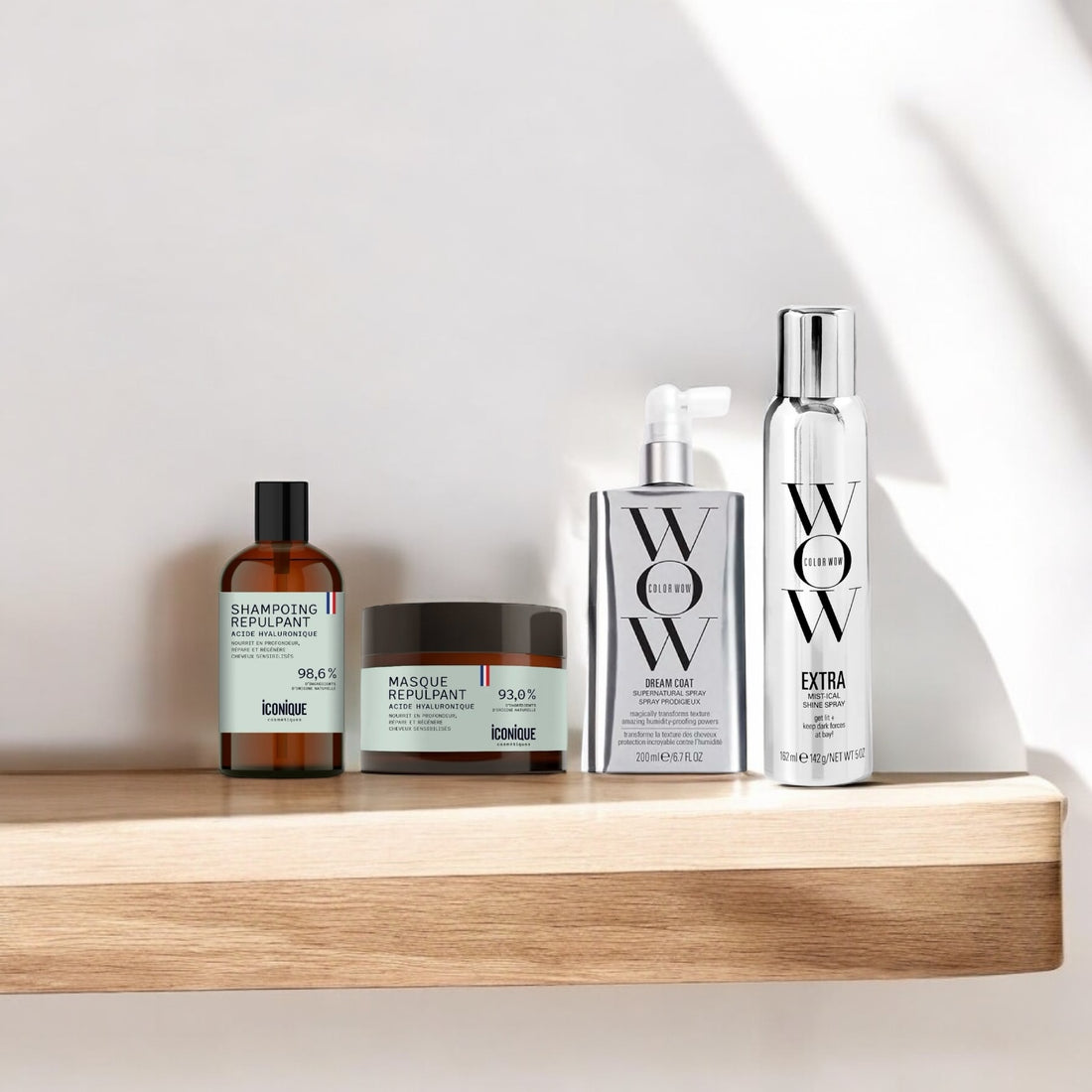 Routine cheveux brillants