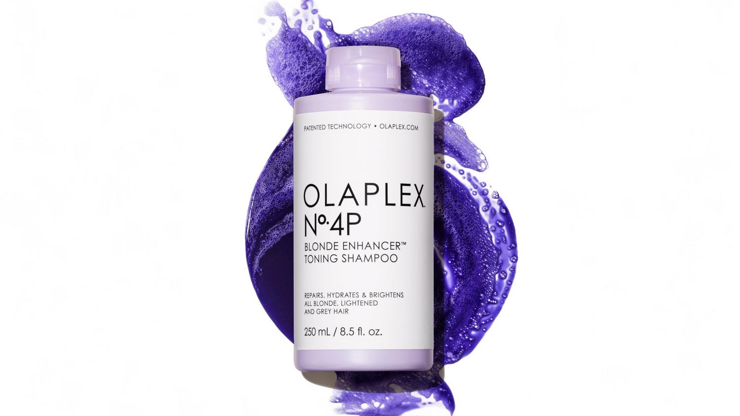 Olaplex N°4P : le shampoing violet qui neutralise les reflets jaunes tout en réparant les cheveux