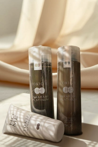 Kit Essentiels Tokio Inkarami Platinum : Shampoing, Traitement et Masque
